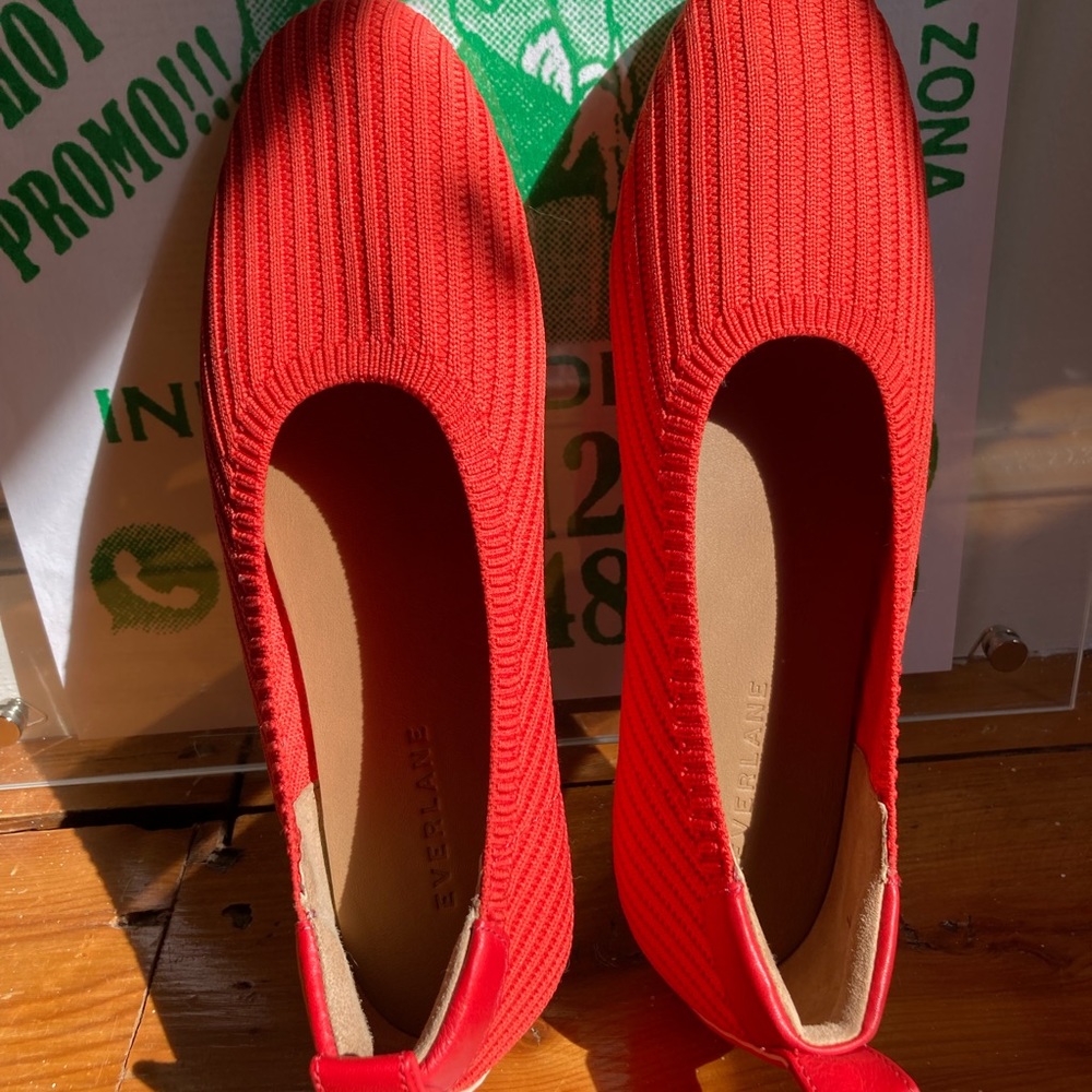 Everlane Red Knit Day Glove flat